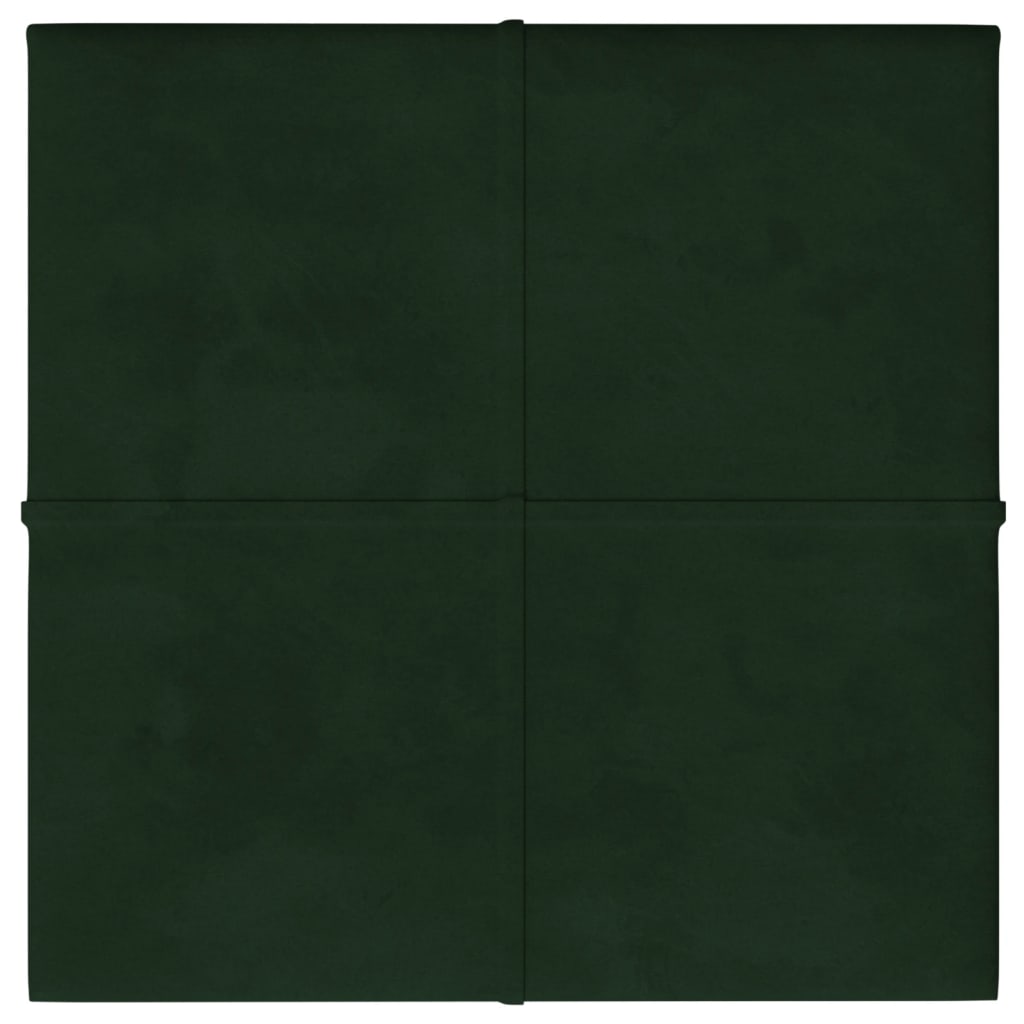 Vidaxl -Wandplatten 12 ST 1,08 m² 30 x 30 cm Samt dunkelgrün