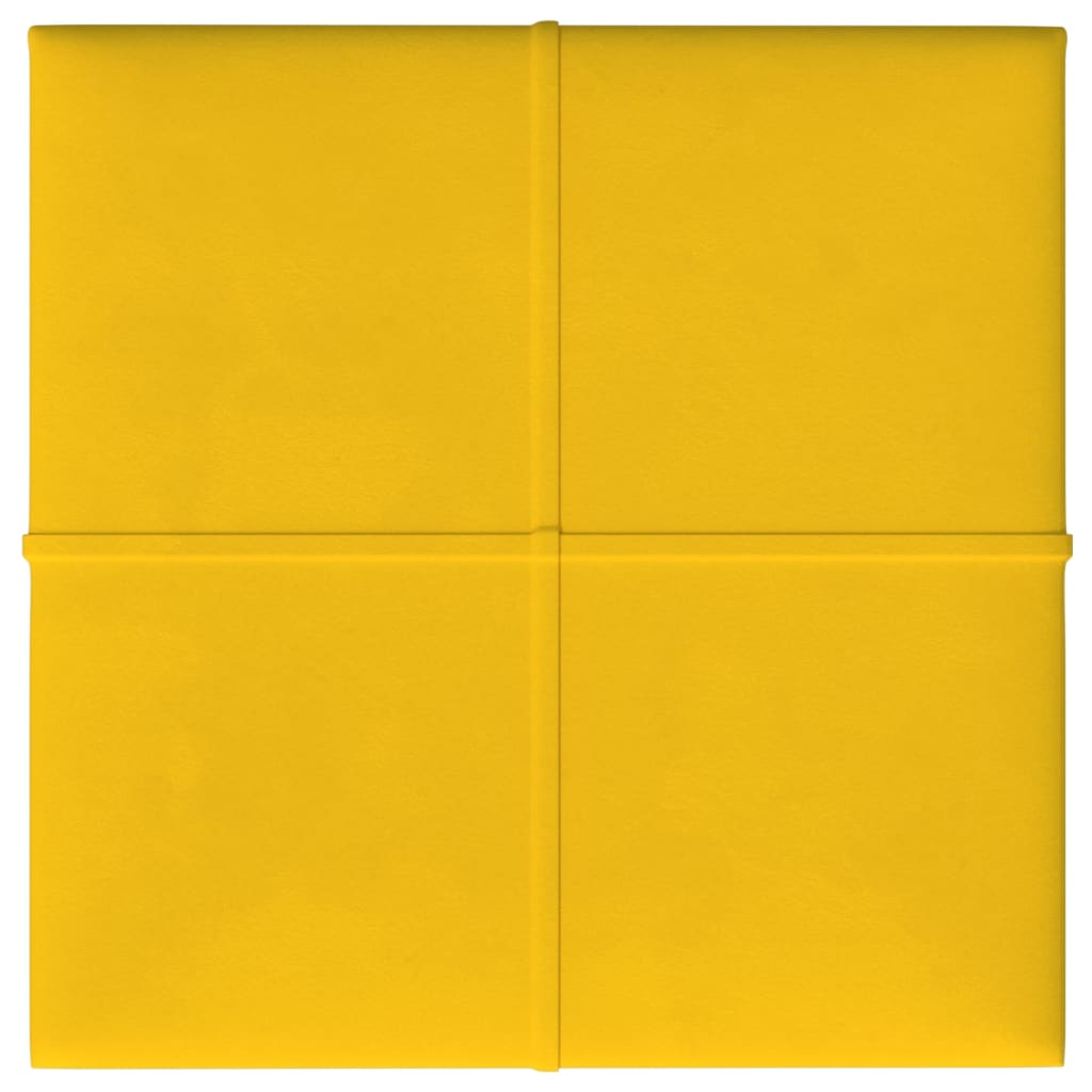 Vidaxl -Wandplatten 12 ST 1,08 m² 30 x 30 cm Samtgelbgelb