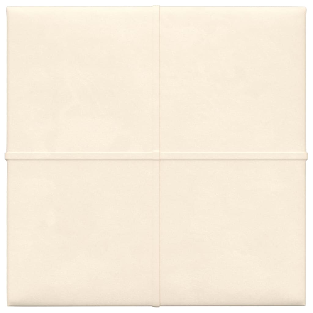 VIDAXL -Wandpaneele 12 ST 1,08 m² 30 x 30 cm Samtcreme -Colored