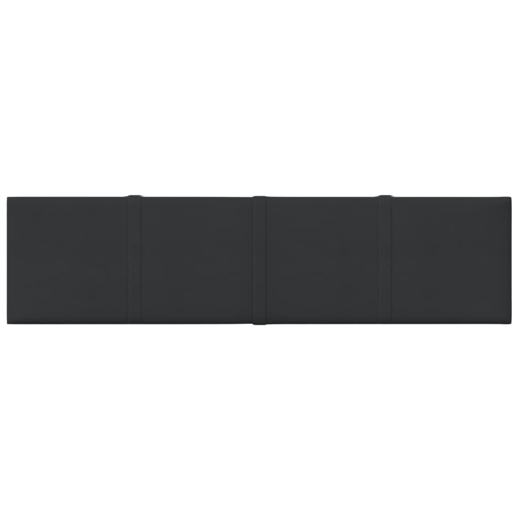 Vidaxl -Wandplatten 12 ST 1,08 m² 60x15 cm Stoff schwarz
