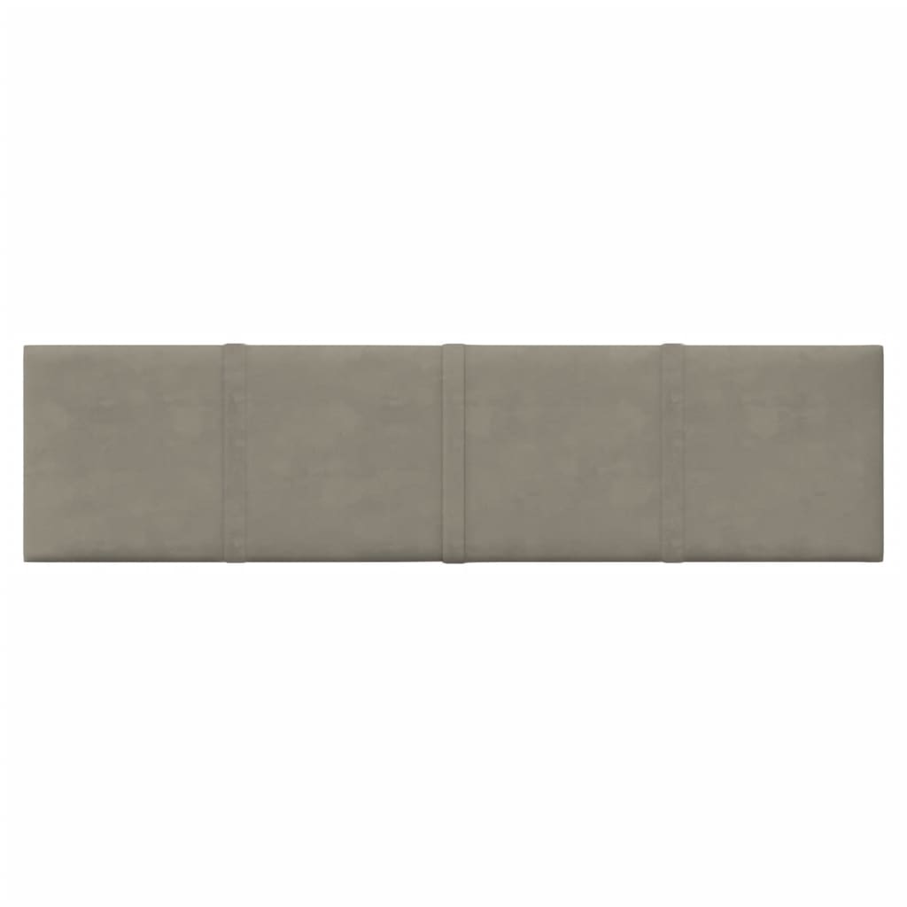 Vidaxl -Wandplatten 12 ST 1,08 m² 60x15 cm Samt hellgrau