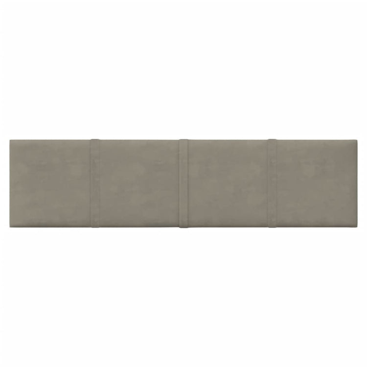 Vidaxl -Wandplatten 12 ST 1,08 m² 60x15 cm Samt hellgrau