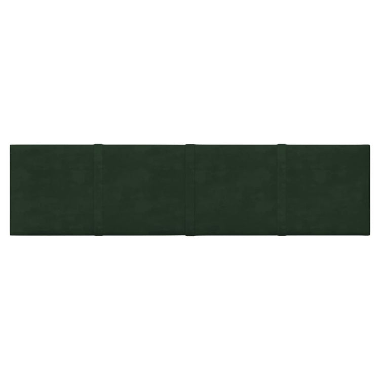 Vidaxl -Wandpaneele 12 ST 1,08 m² 60x15 cm Samt dunkelgrün