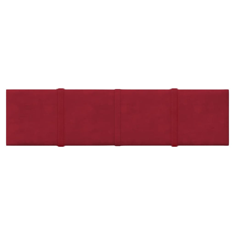 Vidaxl -Wandpaneele 12 ST 1,08 m² 60x15 cm Samtweinrot rot