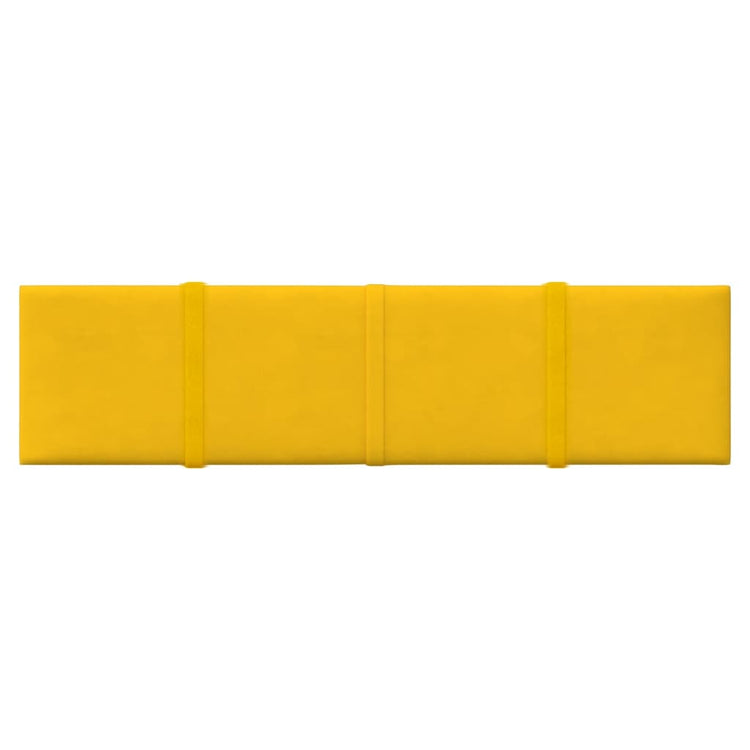 Vidaxl -Wandplatten 12 ST 1,08 m² 60x15 cm Samtgelbgelb
