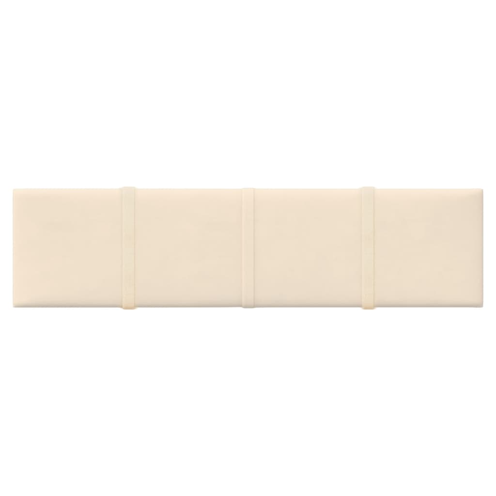 VIDAXL -Wandpaneele 12 ST 1,08 m² 60 x 15 cm Samtcreme -Colored