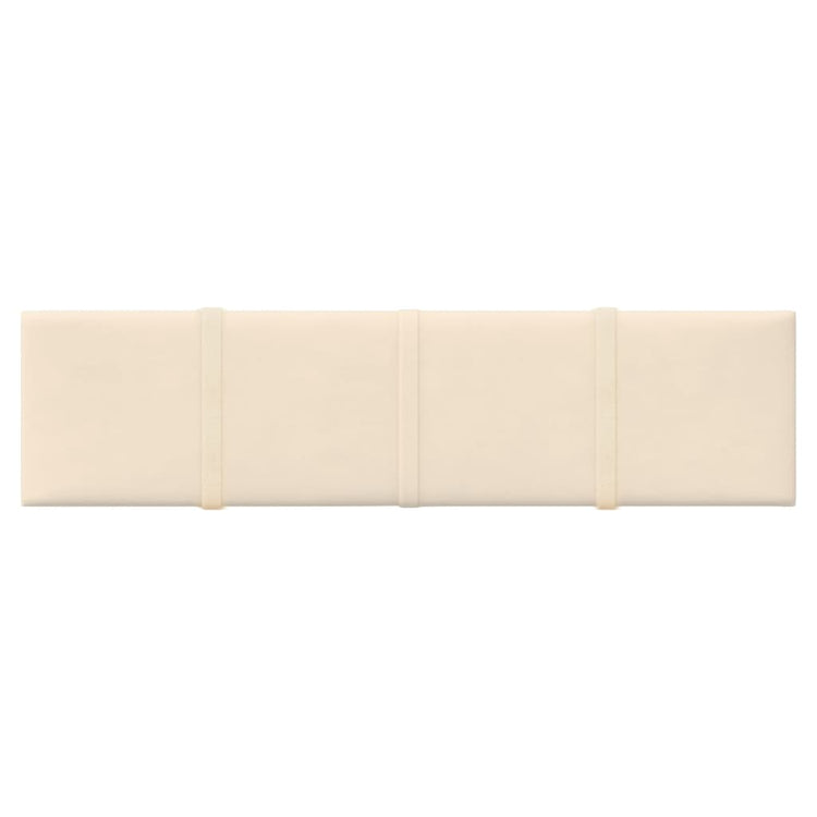 VIDAXL -Wandpaneele 12 ST 1,08 m² 60 x 15 cm Samtcreme -Colored