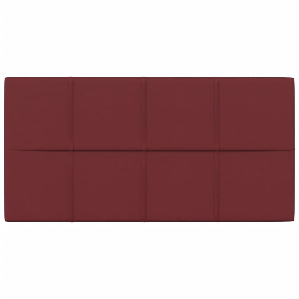 Vidaxl Wandpaneele 12 ST 2,16 m² 60 x 30 cm Stoff Weinrot