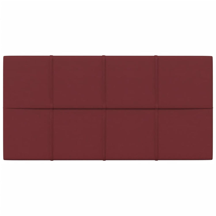 Vidaxl Wandpaneele 12 ST 2,16 m² 60 x 30 cm Stoff Weinrot