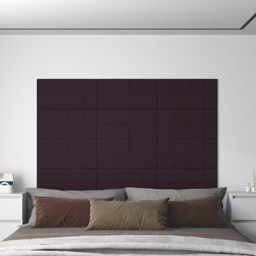 Vidaxl Wandpaneele 12 ST 2,16 m² 60 x 30 cm Stoff lila