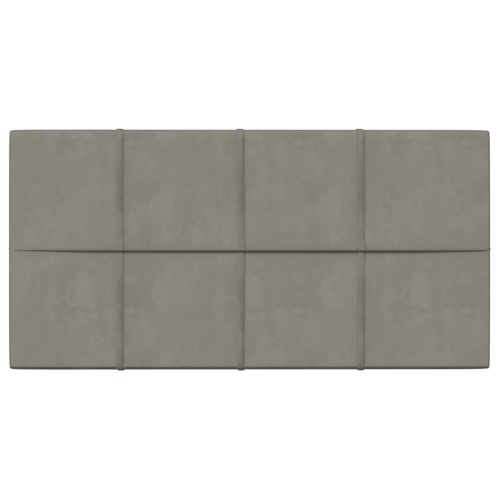 Vidaxl -Wandplatten 12 ST 2,16 m² 60 x 30 cm Samt hellgrau