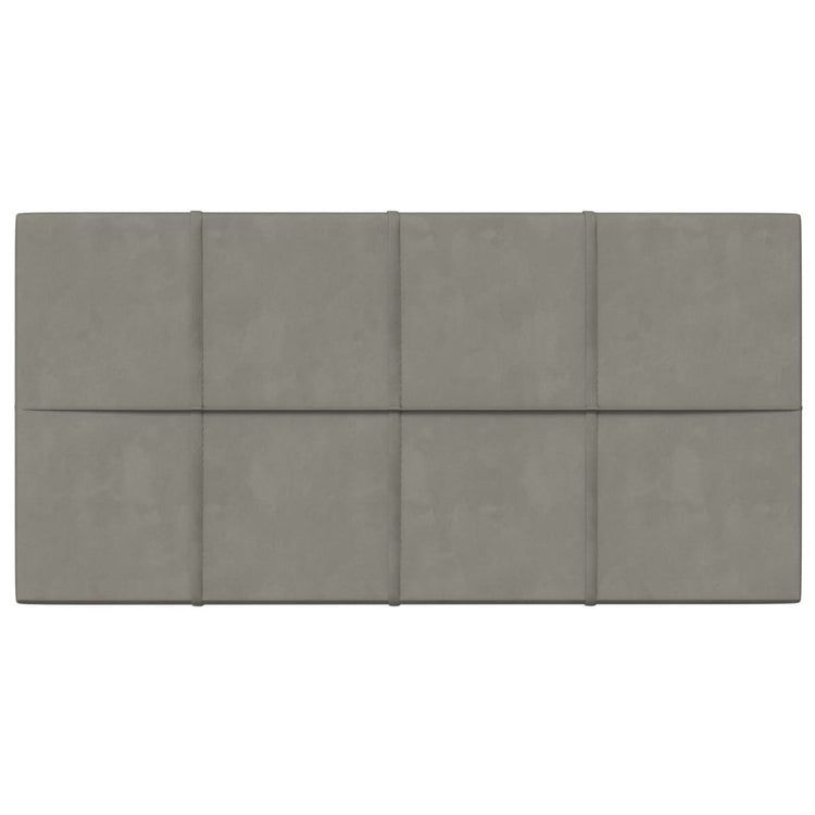 Vidaxl -Wandplatten 12 ST 2,16 m² 60 x 30 cm Samt hellgrau
