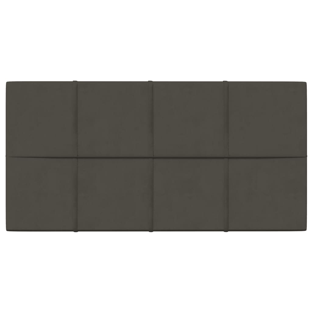 Vidaxl -Wandplatten 12 ST 2,16 m² 60 x 30 cm Samt dunkelgrau