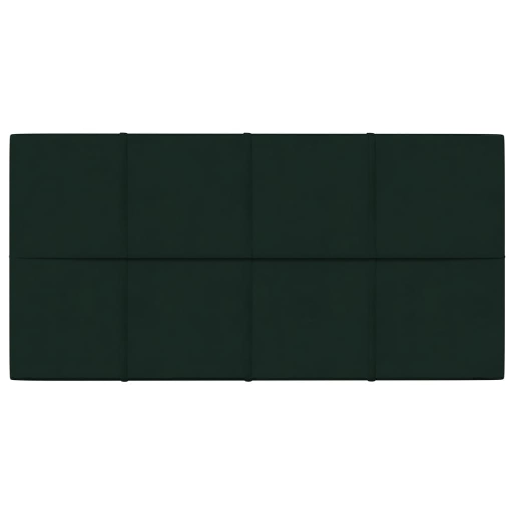 Vidaxl -Wandplatten 12 ST 2,16 m² 60 x 30 cm Samt dunkelgrün
