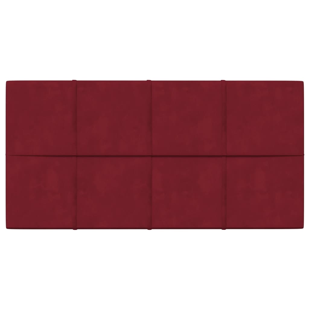 Vidaxl -Wandplatten 12 ST 2,16 m² 60 x 30 cm Samtweinrot rot