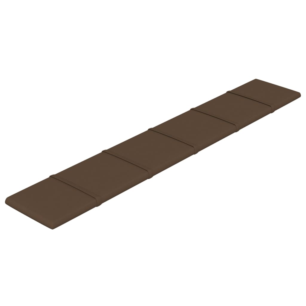 Vidaxl -Wandplatten 12 ST 1,62 m² 90 x 15 cm Stoffbraun