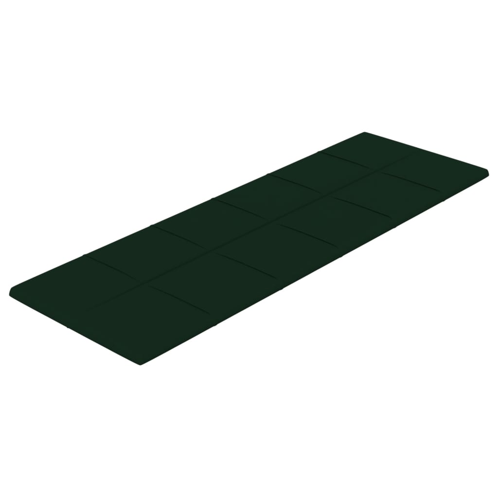 Vidaxl -Wandpaneele 12 ST 3,24 m² 90 x 30 cm Samt dunkelgrün