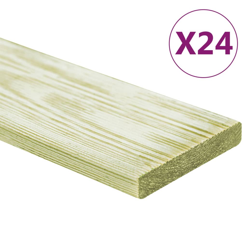 VIDAXL -TERRA -Boards 24 Stcs 2,88 m² 1 m Festkiefer