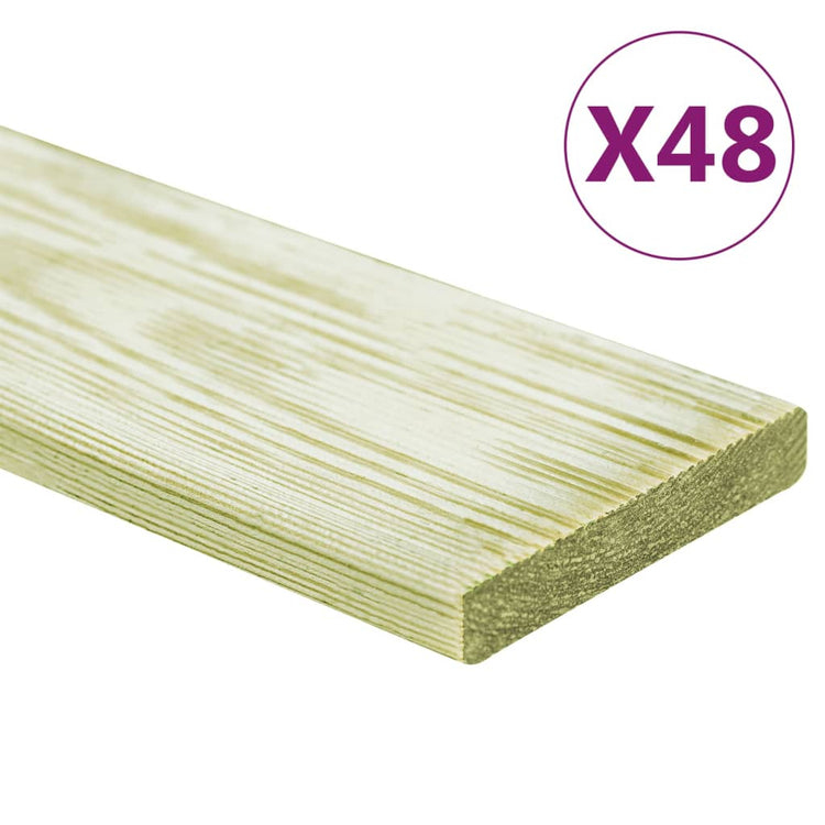 VIDAXL -TERRA -Boards 48 Stcs 5,76 m² 1 m Festkiefer
