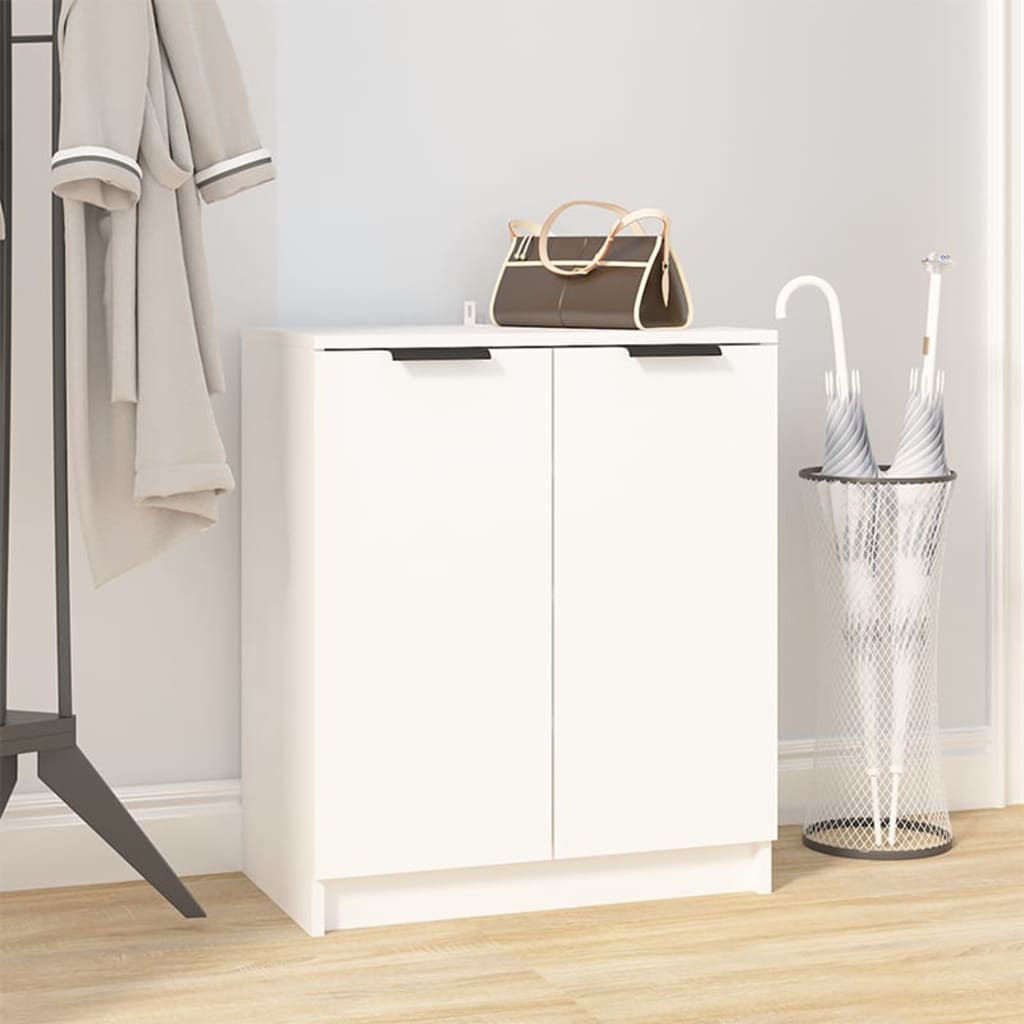 Vidaxl Schuhschrank 59x35x70 cm verarbeitetes Holz weiß