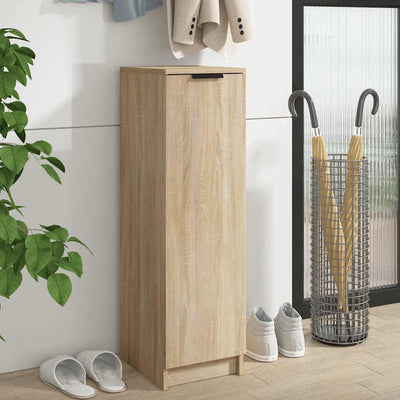 VIDAXL -Schuhschrank 30x35x100 cm propertiertes Holz Sonoma Eiche gefärbt