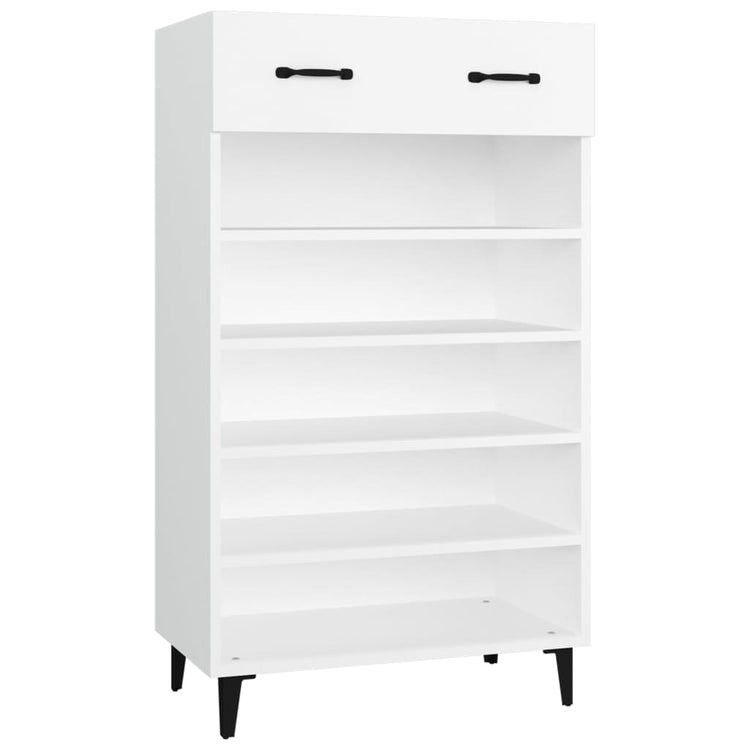 VIDAXL -Schuhschrank 60x35x105 cm propertiertes Holz weiß