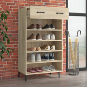 VIDAXL -Schuhschrank 60x35x105 cm Propertiertes Holz Sonoma Eiche gefärbt - afbeelding 3