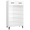 Vidaxl Schuhschrank 60x35x105 cm verarbeitetes Holz Hochglanz weiß