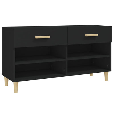 Vidaxl Schuhschrank 102x35x55 cm propertiertes Holzschwarz