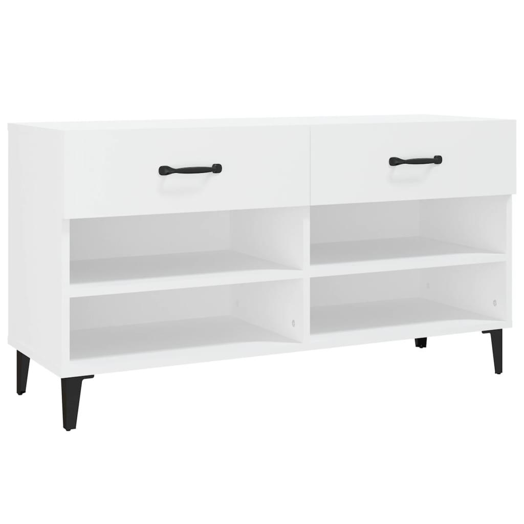 Vidaxl Schuhschrank 102x35x55 cm verarbeitetes Holz weiß