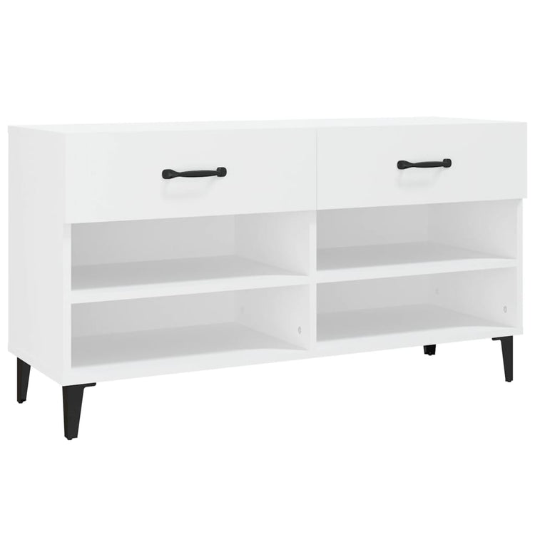 Vidaxl Schuhschrank 102x35x55 cm verarbeitetes Holz weiß