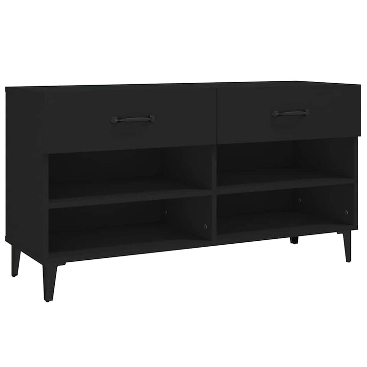Vidaxl Schuhschrank 102x35x55 cm propertiertes Holzschwarz