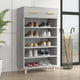 Vidaxx Schuhschrank 60x35x105 cm, Holzwerkstoff, Farbe Sonoma-Eiche grau