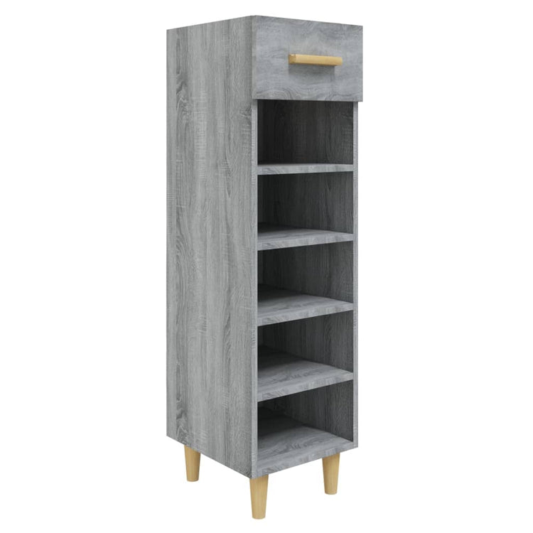 VIDAXL -Schuhschrank 30x35x105 cm propertiertes Holzgrau Sonoma Eiche Farbe