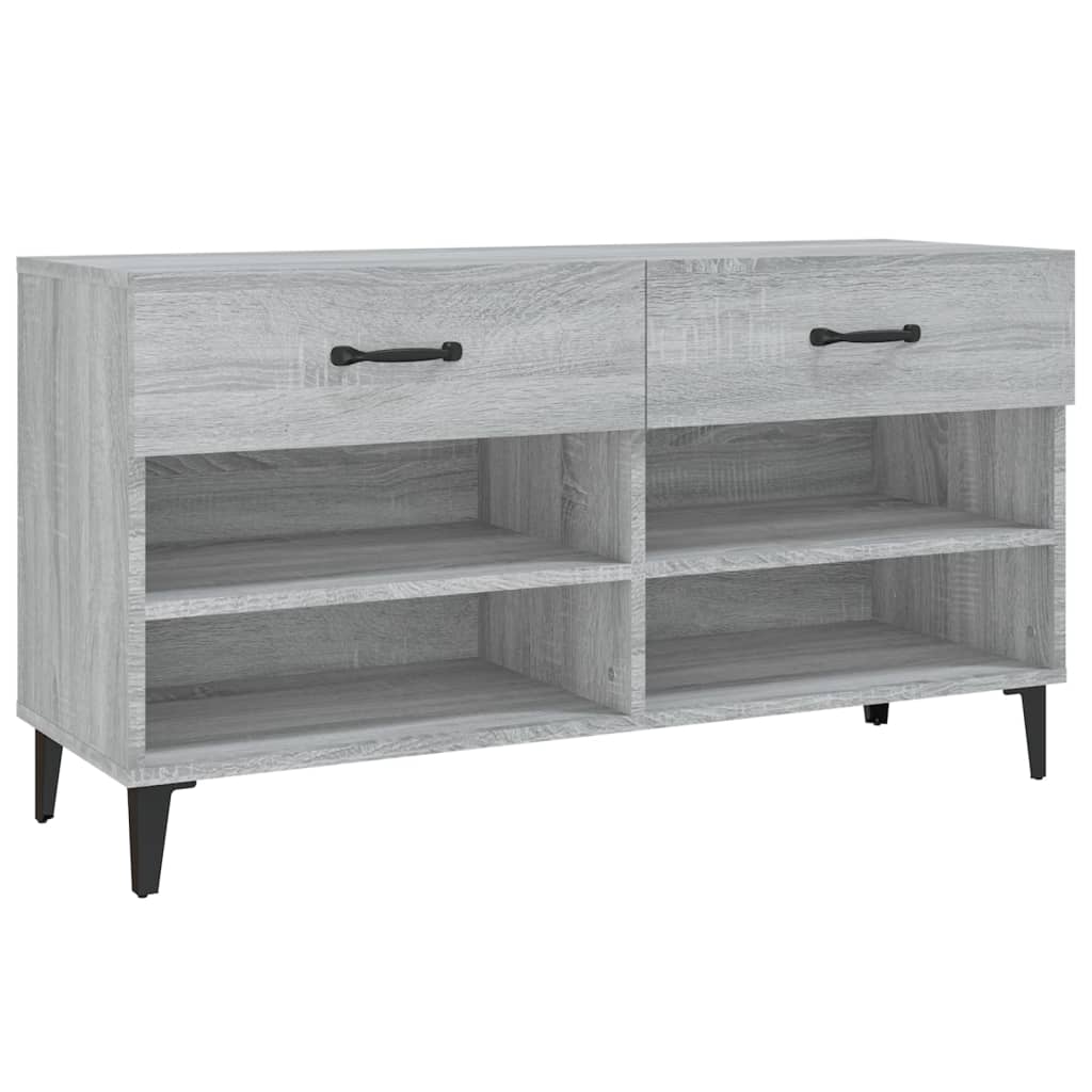Vidaxl Schuhschrank 102x35x55 cm propertiertes Holzgrau Sonoma Eiche Farbe