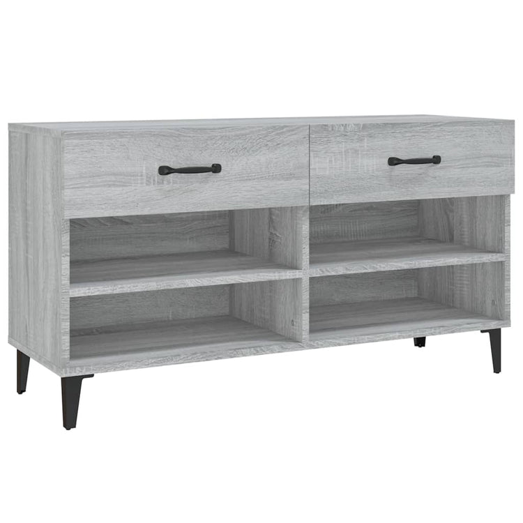 Vidaxl Schuhschrank 102x35x55 cm propertiertes Holzgrau Sonoma Eiche Farbe