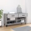Vidaxl Schuhschrank 102x35x55 cm propertiertes Holzgrau Sonoma Eiche Farbe