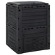Vidaxl Compost Bin 280 l Polypropen Schwarz