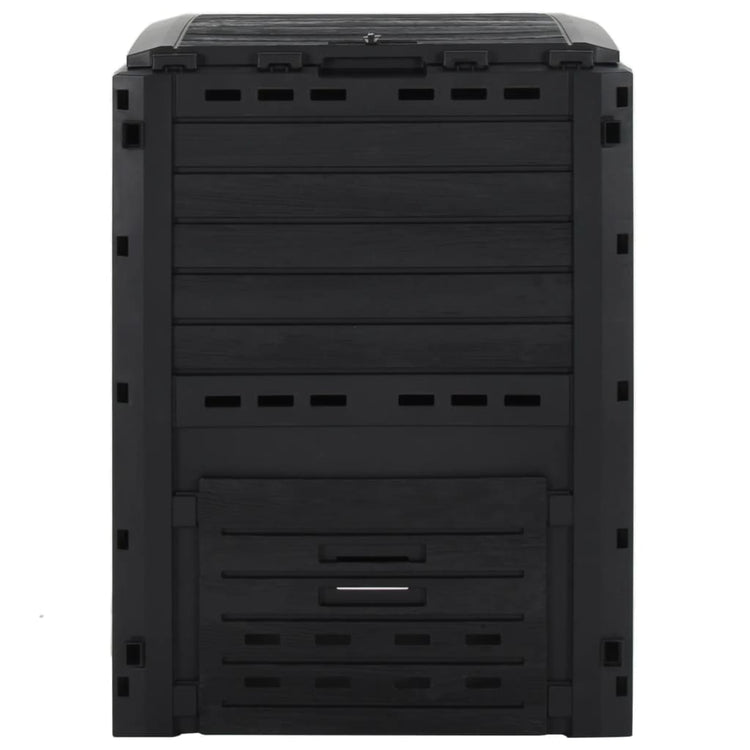 Vidaxl Compost Bin 280 l Polypropen Schwarz