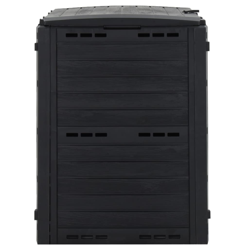 Vidaxl Compost Bin 280 l Polypropen Schwarz