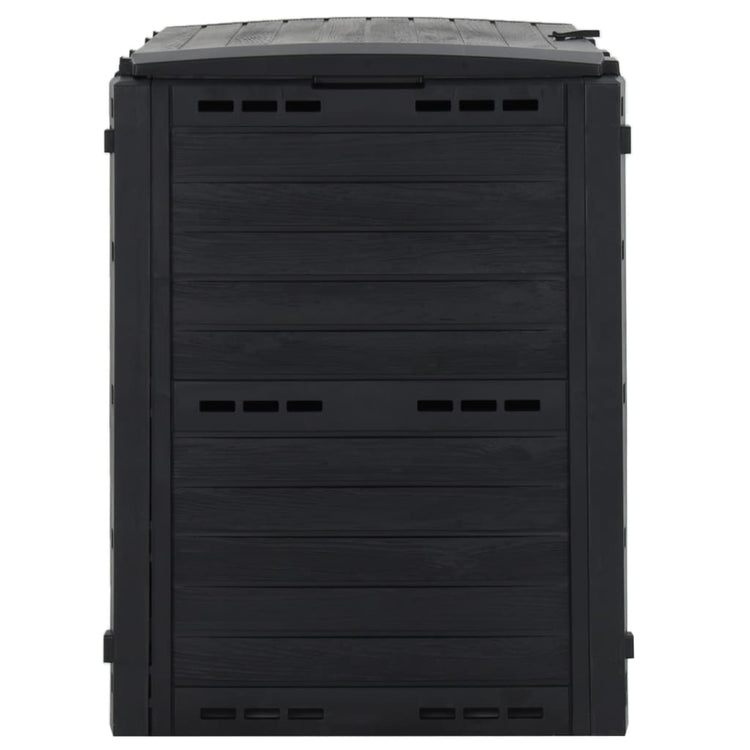 Vidaxl Compost Bin 280 l Polypropen Schwarz