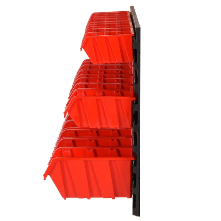 Vidaxx 26-teiliges Sortiersystem-Set 77x39 cm Polypropylen rot und schwarz