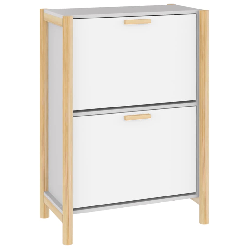 Vidaxl Schuhschrank 57,5x33x80 cm verarbeitetes Holz weiß