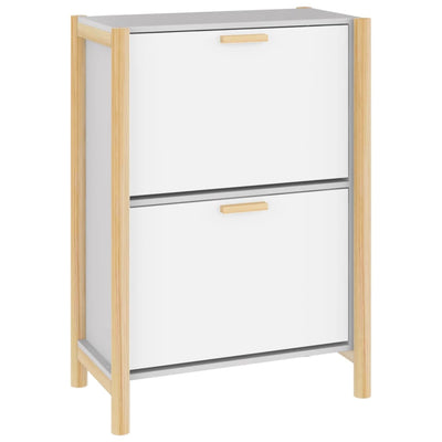 Vidaxl Schuhschrank 57,5x33x80 cm verarbeitetes Holz weiß