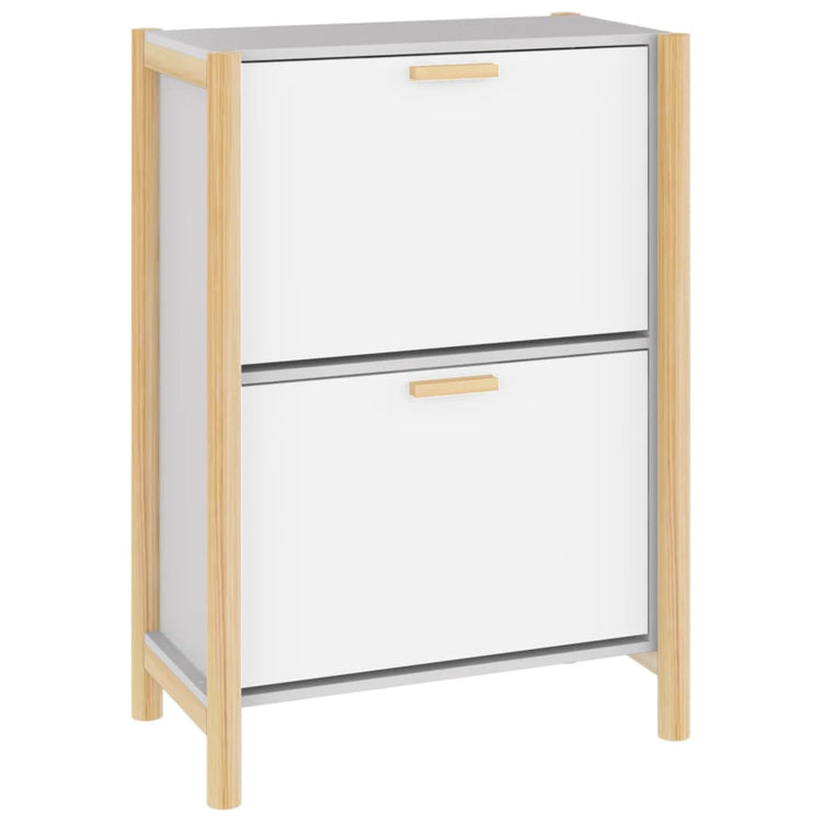 Vidaxl Schuhschrank 57,5x33x80 cm verarbeitetes Holz weiß