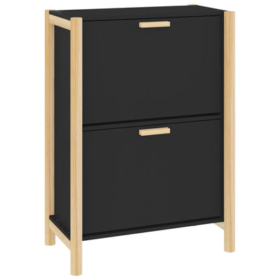 Vidaxl Schuhschrank 57,5x33x80 cm propertiertes Holzschwarz