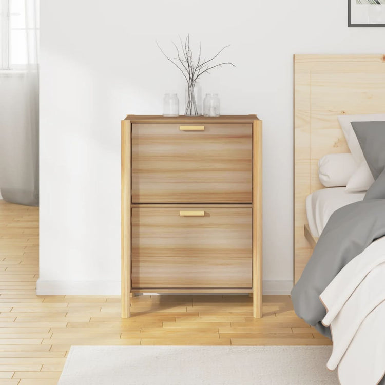 Vidaxl Schuhschrank 57,5 ​​x 33 x 80 cm verarbeitetes Holz