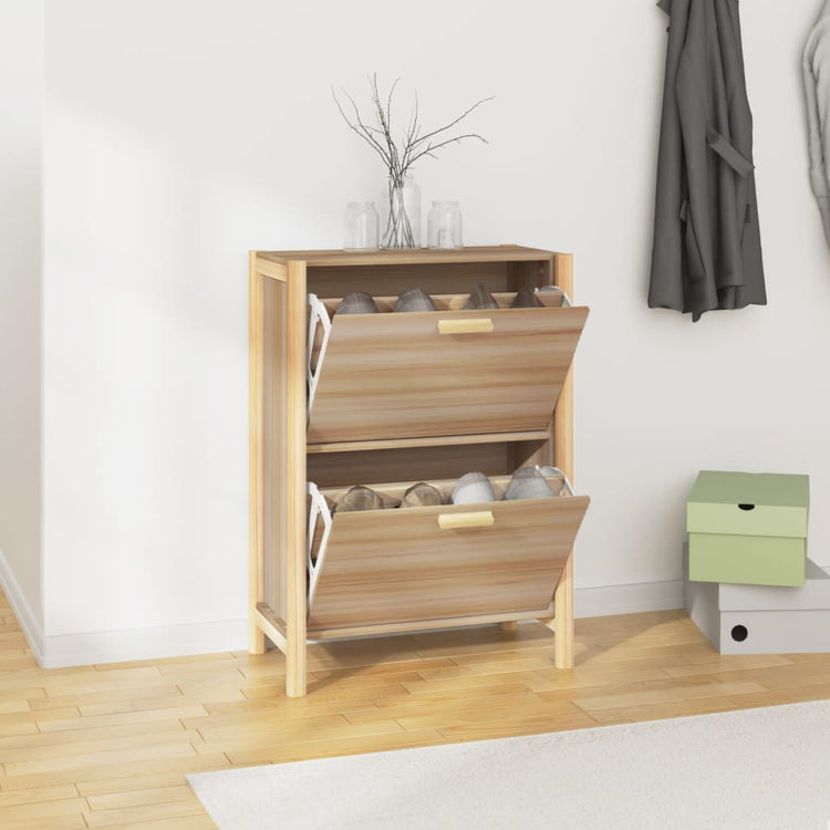 Vidaxl Schuhschrank 57,5 ​​x 33 x 80 cm verarbeitetes Holz