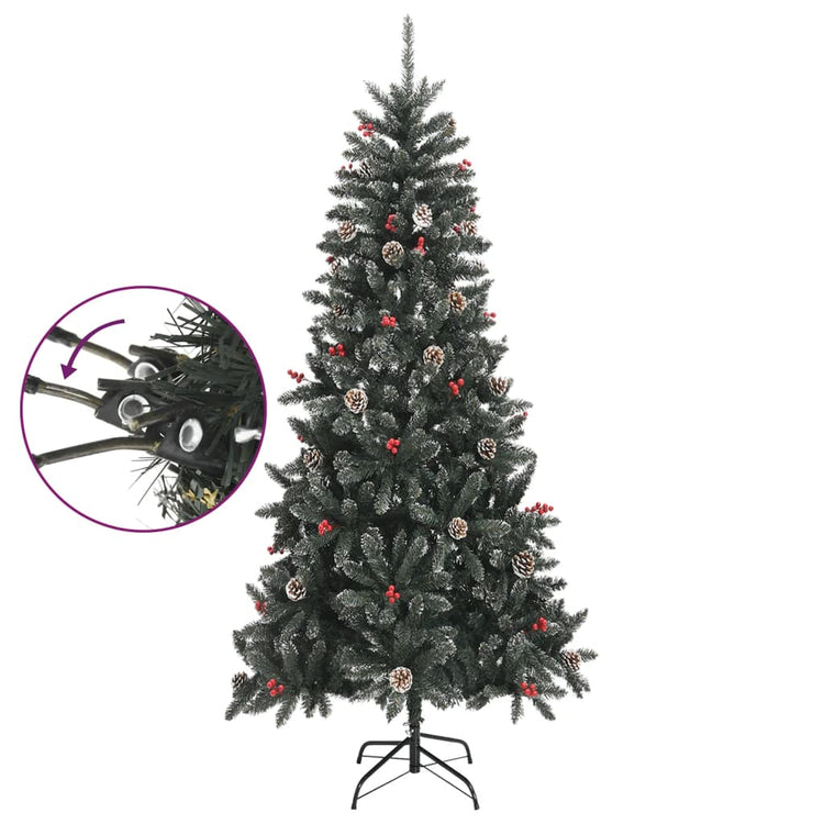 Vidaxl kunstkerstboom mit Standard 240 cm PVC Green