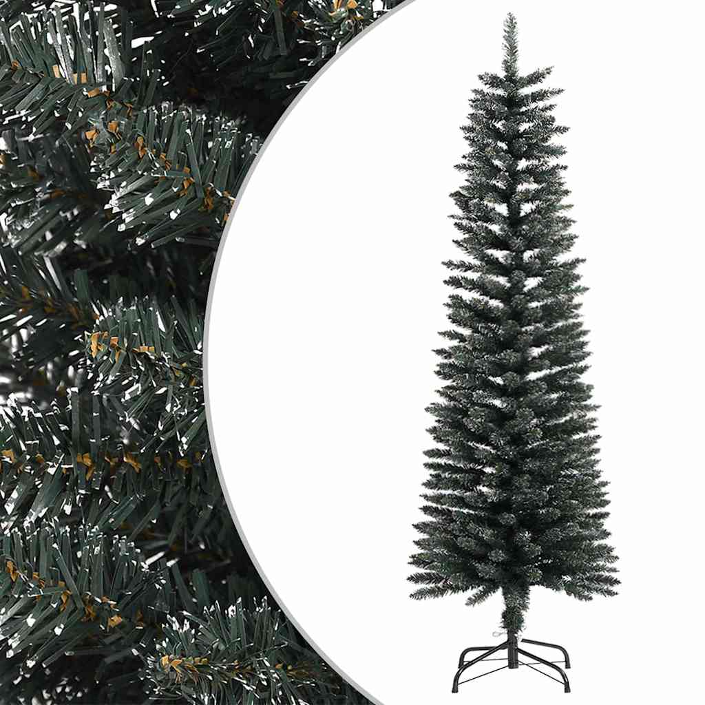 Vidaxl kunstkerstboom mit Standard schmal 150 cm PVC -Grün